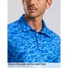 image:imageG Gradual Mens Golf Shirt Short Sleeve Print Polo Shirts for Men  Dry Fit Breathable Lightweight Stretchy Soft Moisture Wicking Comfort Collared CasualBlue Sea Wave