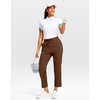 image:imageG Gradual Petite Pants for Women 2426 Ankle Pants with 2 Pockets  Petite Friendly External Drawstring Soft 4way Stretch Easy to care for Wrinkle Free Casual Golf Travel AthleticBrown