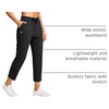 image:imageG Gradual Petite Pants for Women 2426 Ankle Pants with 2 Pockets  Petite Friendly External Drawstring Soft 4way Stretch Easy to care for Wrinkle Free Casual Golf Travel AthleticBlack
