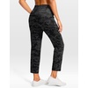image:imageG Gradual Petite Pants for Women 2426 Ankle Pants with 2 Pockets  Petite Friendly External Drawstring Soft 4way Stretch Easy to care for Wrinkle Free Casual Golf Travel AthleticBlack Camo