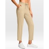 image:imageG Gradual Petite Pants for Women 2426 Ankle Pants with 2 Pockets  Petite Friendly External Drawstring Soft 4way Stretch Easy to care for Wrinkle Free Casual Golf Travel AthleticKhaki