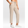 image:imageG Gradual Petite Pants for Women 2426 Ankle Pants with 2 Pockets  Petite Friendly External Drawstring Soft 4way Stretch Easy to care for Wrinkle Free Casual Golf Travel AthleticDusty White