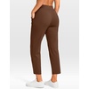 image:imageG Gradual Petite Pants for Women 2426 Ankle Pants with 2 Pockets  Petite Friendly External Drawstring Soft 4way Stretch Easy to care for Wrinkle Free Casual Golf Travel AthleticBrown