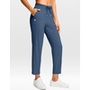 image:imageG Gradual Petite Pants for Women 2426 Ankle Pants with 2 Pockets  Petite Friendly External Drawstring Soft 4way Stretch Easy to care for Wrinkle Free Casual Golf Travel AthleticDark Blue