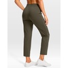 image:imageG Gradual Petite Pants for Women 2426 Ankle Pants with 2 Pockets  Petite Friendly External Drawstring Soft 4way Stretch Easy to care for Wrinkle Free Casual Golf Travel AthleticArmy Green