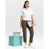 image:imageG Gradual Petite Pants for Women 2426 Ankle Pants with 2 Pockets  Petite Friendly External Drawstring Soft 4way Stretch Easy to care for Wrinkle Free Casual Golf Travel AthleticArmy Green