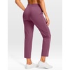image:imageG Gradual Petite Pants for Women 2426 Ankle Pants with 2 Pockets  Petite Friendly External Drawstring Soft 4way Stretch Easy to care for Wrinkle Free Casual Golf Travel AthleticDark Pink