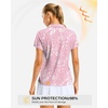 image:imageG Gradual Polo Shirts for Women Short Sleeve Golf Shirts V Neck Collared Top Cooling Lightweight UPF 50 Tennis Work Dry FitPink Paisley