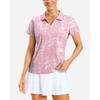 image:imageG Gradual Polo Shirts for Women Short Sleeve Golf Shirts V Neck Collared Top Cooling Lightweight UPF 50 Tennis Work Dry FitPink Paisley