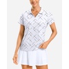 image:imageG Gradual Polo Shirts for Women Short Sleeve Golf Shirts V Neck Collared Top Cooling Lightweight UPF 50 Tennis Work Dry FitWhite Black Lines