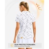 image:imageG Gradual Polo Shirts for Women Short Sleeve Golf Shirts V Neck Collared Top Cooling Lightweight UPF 50 Tennis Work Dry FitWhite Black Lines