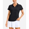 image:imageG Gradual Polo Shirts for Women Short Sleeve Golf Shirts V Neck Collared Top Cooling Lightweight UPF 50 Tennis Work Dry FitWide Black Stripe
