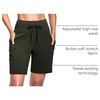image:imageG Gradual Womens 7 Athletic Hiking Long Shorts with Pockets High Waisted Stretchy Bermuda Shorts for Women Workout CasualArmy Green