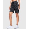 image:imageG Gradual Womens 7 Athletic Hiking Long Shorts with Pockets High Waisted Stretchy Bermuda Shorts for Women Workout CasualBlack Camo