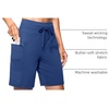 image:imageG Gradual Womens 7 Athletic Hiking Long Shorts with Pockets High Waisted Stretchy Bermuda Shorts for Women Workout CasualBlue