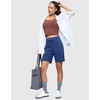 image:imageG Gradual Womens 7 Athletic Hiking Long Shorts with Pockets High Waisted Stretchy Bermuda Shorts for Women Workout CasualBlue