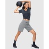 image:imageG Gradual Womens 7 Athletic Hiking Long Shorts with Pockets High Waisted Stretchy Bermuda Shorts for Women Workout CasualBright Grey