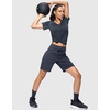 image:imageG Gradual Womens 7 Athletic Hiking Long Shorts with Pockets High Waisted Stretchy Bermuda Shorts for Women Workout CasualDusty Blue