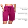image:imageG Gradual Womens 7 Athletic Hiking Long Shorts with Pockets High Waisted Stretchy Bermuda Shorts for Women Workout CasualRose
