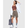 image:imageG Gradual Womens 7 Athletic Hiking Long Shorts with Pockets High Waisted Stretchy Bermuda Shorts for Women Workout CasualStone Grey