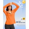 image:imageG Gradual Womens Sun Protection Lightweight Athletic Jacket Zip Up Jacket  UPF 50 4 Pockets Breathable Stretchy Quick Dry Raglan Long sleevesThumb Hole Workout Running Sun Cover Up ShirtBright Orange