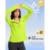 image:imageG Gradual Womens Sun Protection Lightweight Athletic Jacket Zip Up Jacket  UPF 50 4 Pockets Breathable Stretchy Quick Dry Raglan Long sleevesThumb Hole Workout Running Sun Cover Up ShirtNeon Green