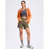 image:imageG Gradual Womens Sun Protection Lightweight Athletic Jacket Zip Up Jacket  UPF 50 4 Pockets Breathable Stretchy Quick Dry Raglan Long sleevesThumb Hole Workout Running Sun Cover Up ShirtBright Orange