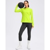 image:imageG Gradual Womens Sun Protection Lightweight Athletic Jacket Zip Up Jacket  UPF 50 4 Pockets Breathable Stretchy Quick Dry Raglan Long sleevesThumb Hole Workout Running Sun Cover Up ShirtNeon Green