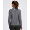 image:imageG Gradual Womens Sun Protection Lightweight Athletic Jacket Zip Up Jacket  UPF 50 4 Pockets Breathable Stretchy Quick Dry Raglan Long sleevesThumb Hole Workout Running Sun Cover Up ShirtDark Grey