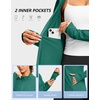 image:imageG Gradual Womens Sun Protection Lightweight Athletic Jacket Zip Up Jacket  UPF 50 4 Pockets Breathable Stretchy Quick Dry Raglan Long sleevesThumb Hole Workout Running Sun Cover Up ShirtBlackish Green