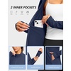 image:imageG Gradual Womens Sun Protection Lightweight Athletic Jacket Zip Up Jacket  UPF 50 4 Pockets Breathable Stretchy Quick Dry Raglan Long sleevesThumb Hole Workout Running Sun Cover Up ShirtNavy