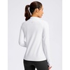 image:imageG Gradual Womens Sun Protection Lightweight Athletic Jacket Zip Up Jacket  UPF 50 4 Pockets Breathable Stretchy Quick Dry Raglan Long sleevesThumb Hole Workout Running Sun Cover Up ShirtWhite