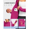 image:imageG Gradual Womens Sun Protection Lightweight Athletic Jacket Zip Up Jacket  UPF 50 4 Pockets Breathable Stretchy Quick Dry Raglan Long sleevesThumb Hole Workout Running Sun Cover Up ShirtRose