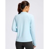 image:imageG Gradual Womens Sun Protection Lightweight Athletic Jacket Zip Up Jacket  UPF 50 4 Pockets Breathable Stretchy Quick Dry Raglan Long sleevesThumb Hole Workout Running Sun Cover Up ShirtLight Blue