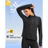 image:imageG Gradual Womens Sun Protection Lightweight Athletic Jacket Zip Up Jacket  UPF 50 4 Pockets Breathable Stretchy Quick Dry Raglan Long sleevesThumb Hole Workout Running Sun Cover Up ShirtBlack