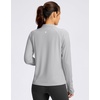 image:imageG Gradual Womens Sun Protection Lightweight Athletic Jacket Zip Up Jacket  UPF 50 4 Pockets Breathable Stretchy Quick Dry Raglan Long sleevesThumb Hole Workout Running Sun Cover Up ShirtLight Grey
