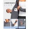 image:imageG Gradual Womens Sun Protection Lightweight Athletic Jacket Zip Up Jacket  UPF 50 4 Pockets Breathable Stretchy Quick Dry Raglan Long sleevesThumb Hole Workout Running Sun Cover Up ShirtDark Grey