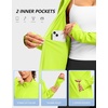 image:imageG Gradual Womens Sun Protection Lightweight Athletic Jacket Zip Up Jacket  UPF 50 4 Pockets Breathable Stretchy Quick Dry Raglan Long sleevesThumb Hole Workout Running Sun Cover Up ShirtNeon Green