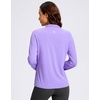 image:imageG Gradual Womens Sun Protection Lightweight Athletic Jacket Zip Up Jacket  UPF 50 4 Pockets Breathable Stretchy Quick Dry Raglan Long sleevesThumb Hole Workout Running Sun Cover Up ShirtPurple
