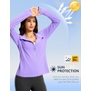 image:imageG Gradual Womens Sun Protection Lightweight Athletic Jacket Zip Up Jacket  UPF 50 4 Pockets Breathable Stretchy Quick Dry Raglan Long sleevesThumb Hole Workout Running Sun Cover Up ShirtPurple