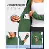 image:imageG Gradual Womens Sun Protection Lightweight Athletic Jacket Zip Up Jacket  UPF 50 4 Pockets Breathable Stretchy Quick Dry Raglan Long sleevesThumb Hole Workout Running Sun Cover Up ShirtGreen