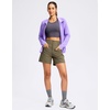 image:imageG Gradual Womens Sun Protection Lightweight Athletic Jacket Zip Up Jacket  UPF 50 4 Pockets Breathable Stretchy Quick Dry Raglan Long sleevesThumb Hole Workout Running Sun Cover Up ShirtPurple