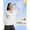 image:imageG Gradual Womens Sun Protection Lightweight Athletic Jacket Zip Up Jacket  UPF 50 4 Pockets Breathable Stretchy Quick Dry Raglan Long sleevesThumb Hole Workout Running Sun Cover Up ShirtBlack Dot