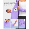 image:imageG Gradual Womens Sun Protection Lightweight Athletic Jacket Zip Up Jacket  UPF 50 4 Pockets Breathable Stretchy Quick Dry Raglan Long sleevesThumb Hole Workout Running Sun Cover Up ShirtPurple