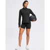 image:imageG Gradual Womens Sun Protection Lightweight Athletic Jacket Zip Up Jacket  UPF 50 4 Pockets Breathable Stretchy Quick Dry Raglan Long sleevesThumb Hole Workout Running Sun Cover Up ShirtBlack