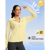 image:imageG Gradual Womens Sun Protection Lightweight Athletic Jacket Zip Up Jacket  UPF 50 4 Pockets Breathable Stretchy Quick Dry Raglan Long sleevesThumb Hole Workout Running Sun Cover Up ShirtLight Yellow