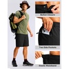 image:imageMens Casual Shorts 9 Lightweight Golf Zipper Pockets Stretch Shorts  Breathable QuickDry Hiking Travel Work Summer ShortsBlack