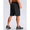 image:imageMens Casual Shorts 9 Lightweight Golf Zipper Pockets Stretch Shorts  Breathable QuickDry Hiking Travel Work Summer ShortsBlack
