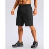 image:imageMens Casual Shorts 9 Lightweight Golf Zipper Pockets Stretch Shorts  Breathable QuickDry Hiking Travel Work Summer ShortsBlack