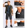 image:imageMens Casual Shorts 9 Lightweight Golf Zipper Pockets Stretch Shorts  Breathable QuickDry Hiking Travel Work Summer ShortsBlack Camo